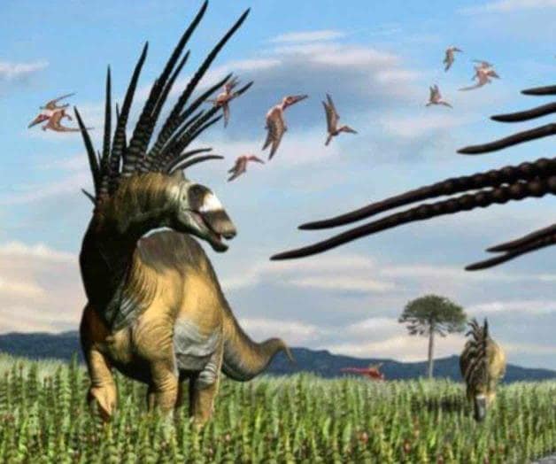 Nueva especie de dinosaurio con largas y mortales espinas descubierta en Argentina